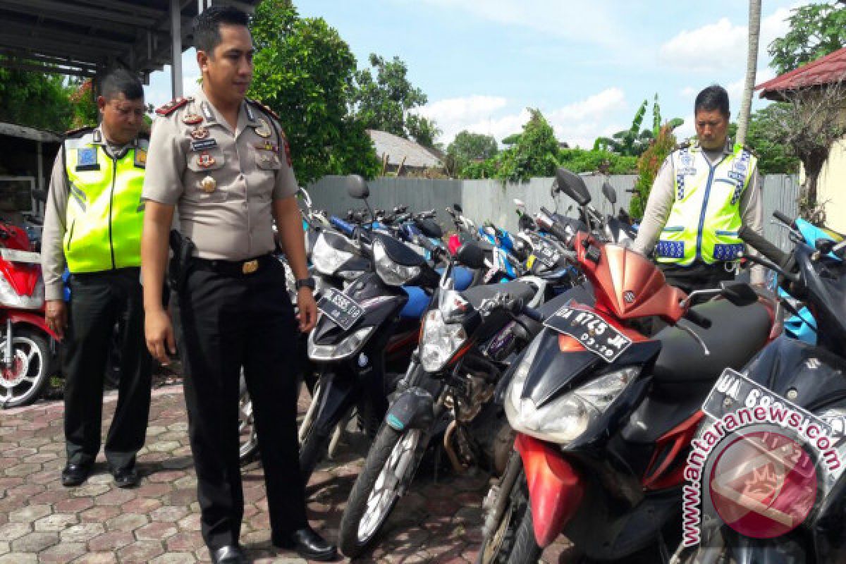 Polsekta Banjarmasin Tengah Sita 15 Motor Hasil Razia Cipkon