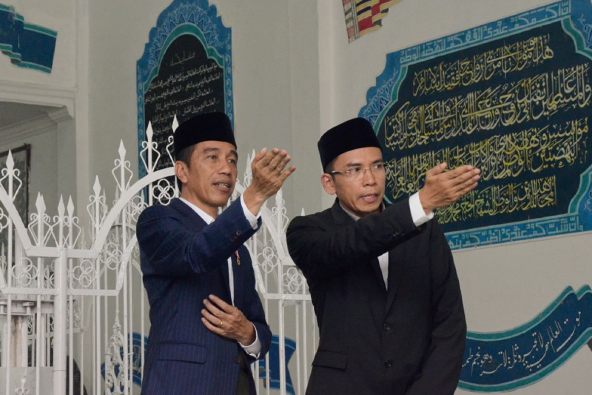 Presiden sampaikan pesan persatuan di pesantren Lombok