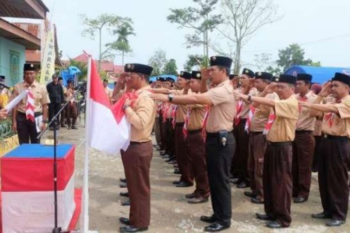 Bupati Indragiri Hilir Resmikan Pelaksanaan Perkemahan Karya Pramuka