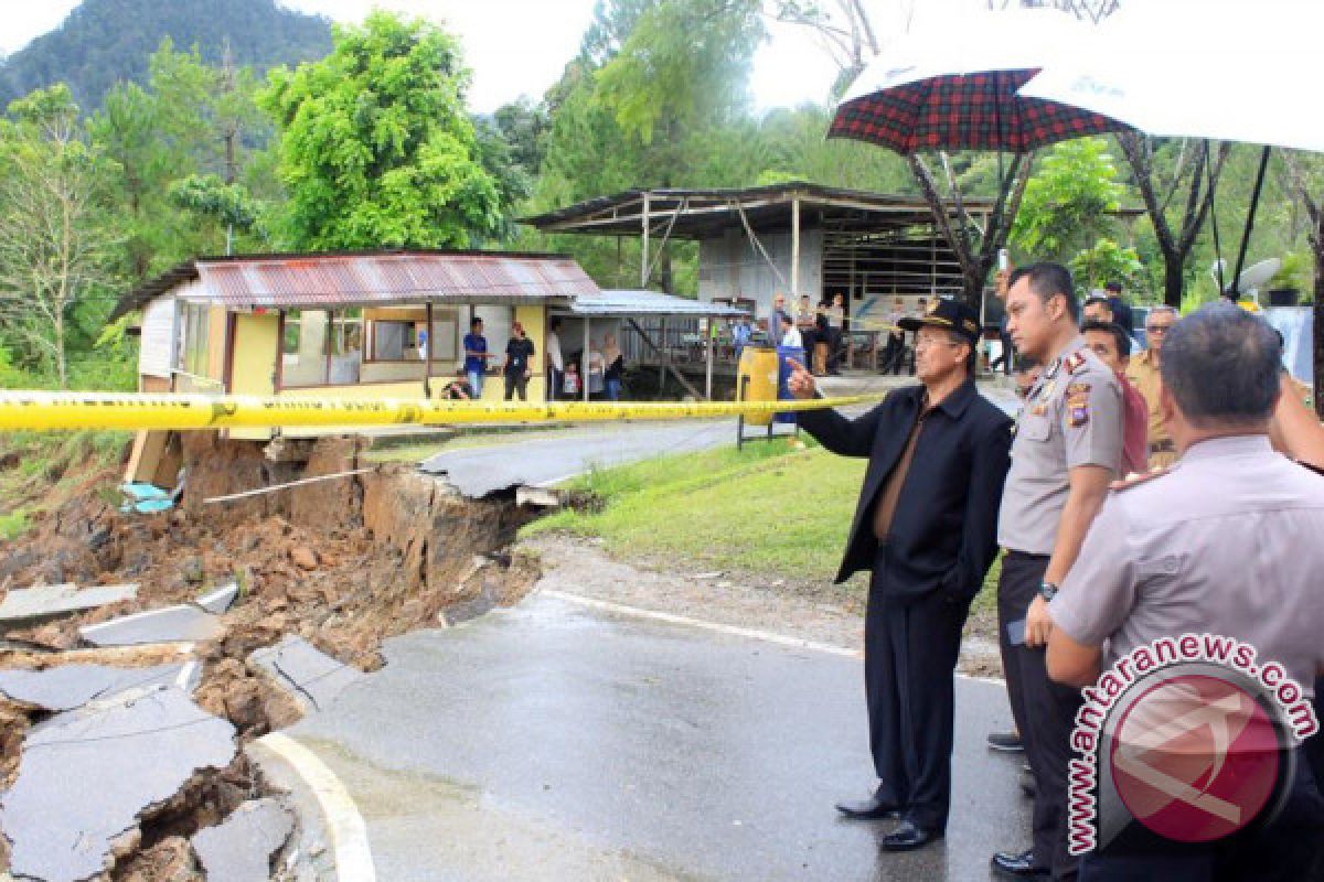 Kerugian Mapolres Solok Akibat Longsor Rp4 Miliar