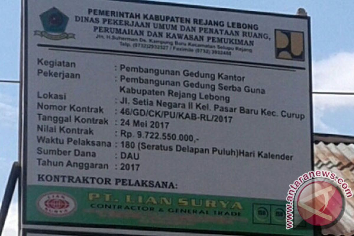 DPU Hentikan Sementara Pengerjaan Pembangunan Gedung Serbaguna