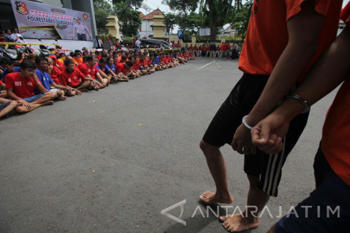 Operasi Semeru, Polrestabes Surabaya Tangkap Ribuan Penjahat