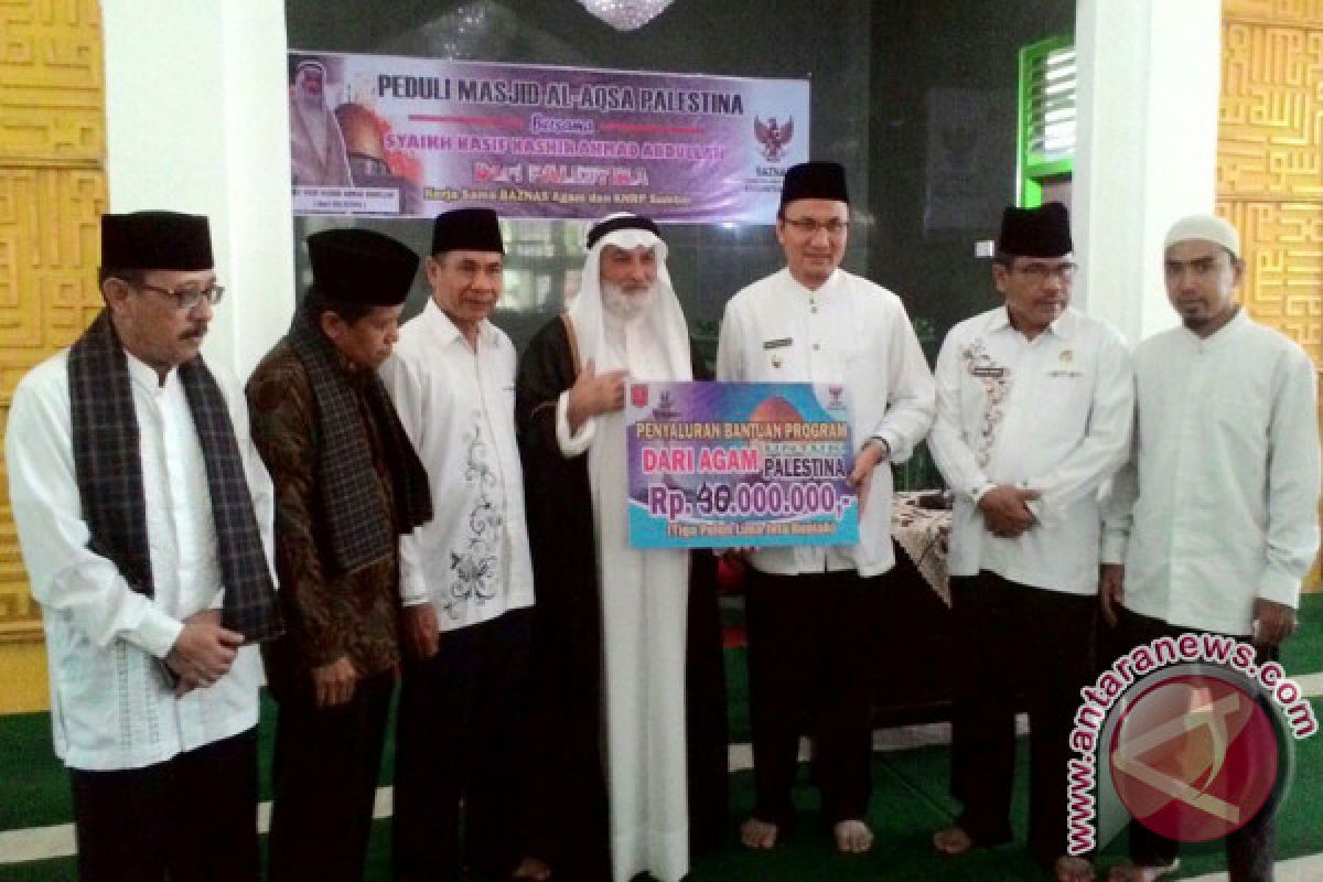 Baznas Agam Salurkan Bantuan untuk Palestina