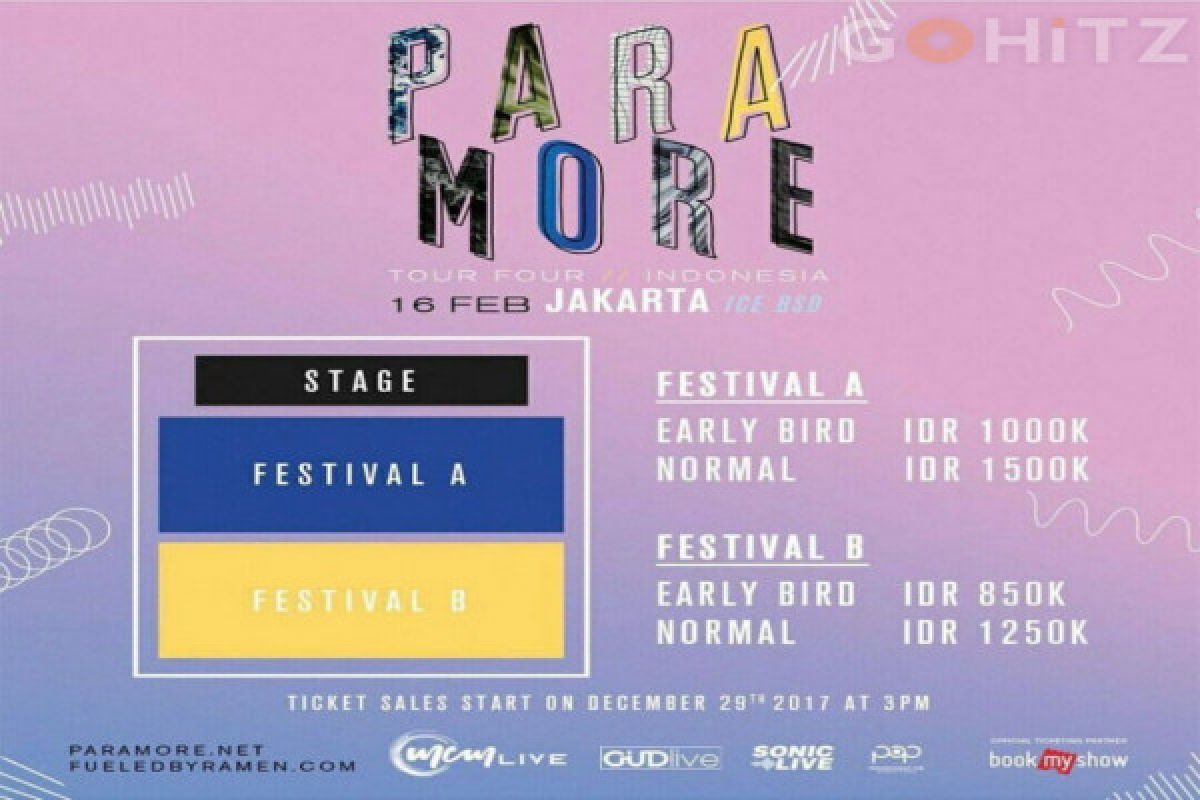 Promotor umumkan harga tiket Konser Paramore di Indonesia