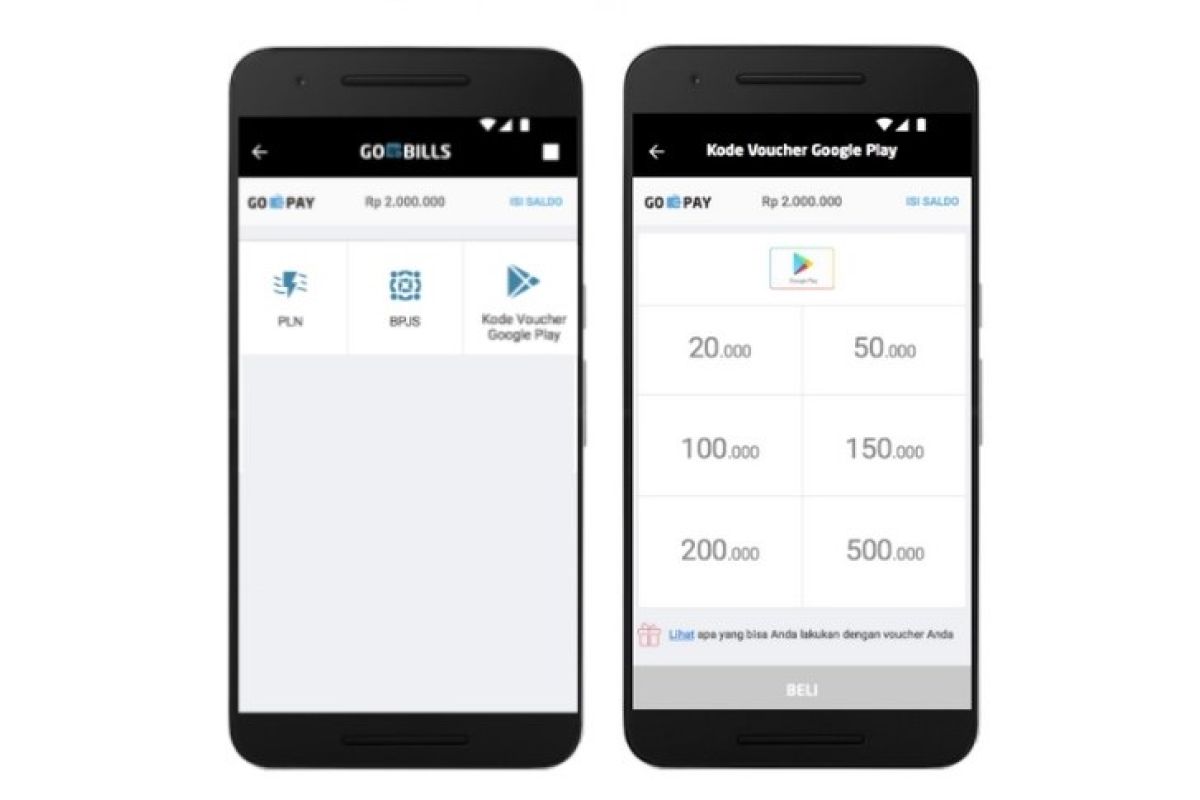 Voucher Google Play kini bisa didapat di Gojek dan Tokopedia