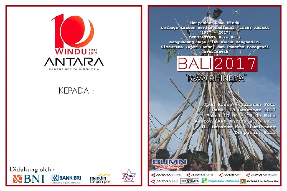 Bali bureau to hold photo exhibition commemorating Antara`s 80th anniversary