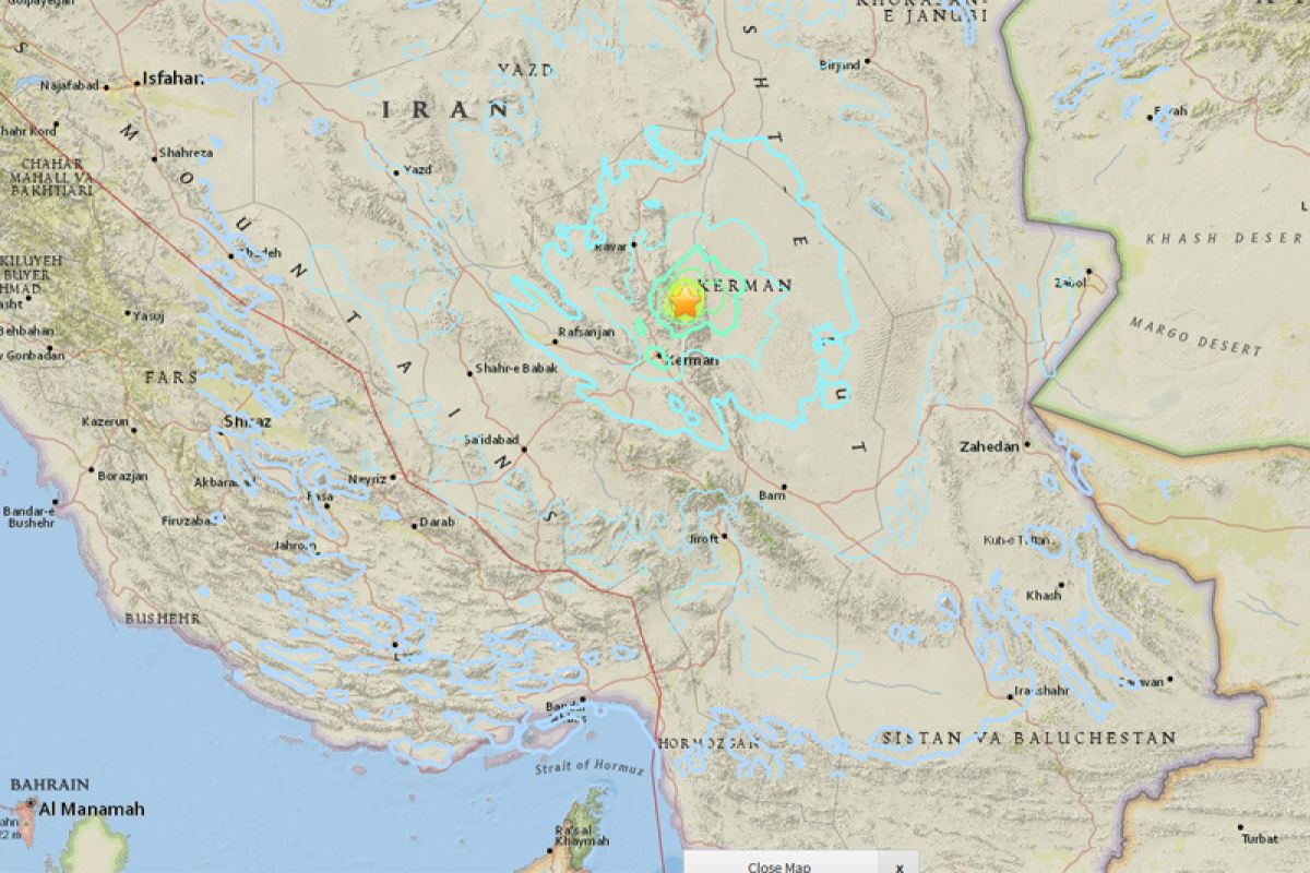 Iran diguncang tiga gempa beruntun