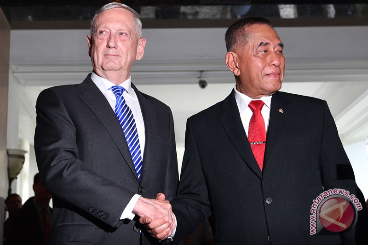 Jokowi receives US defense secretary in Merdeka Palace