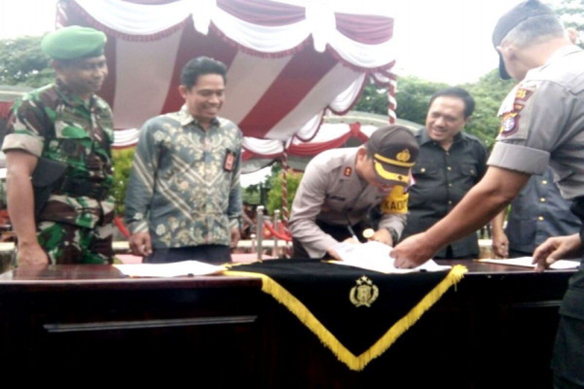 Amankan Pilkada, Polres Kapuas Apel Gelar Pasukan