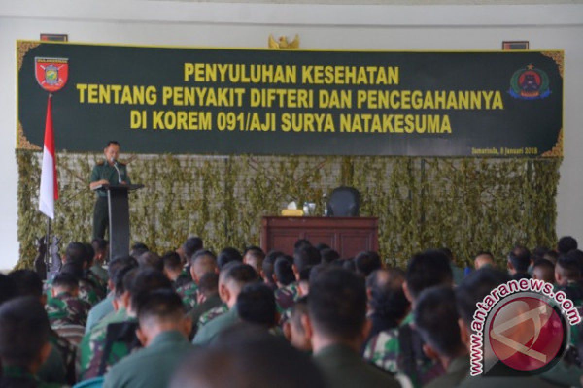 Korem 091/ASN Gelar Penyuluhan Difteri 