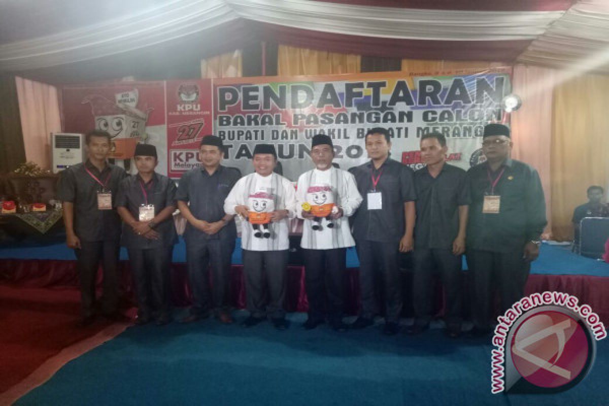 Tiga pasangan calon daftar peserta Pilkada Merangin