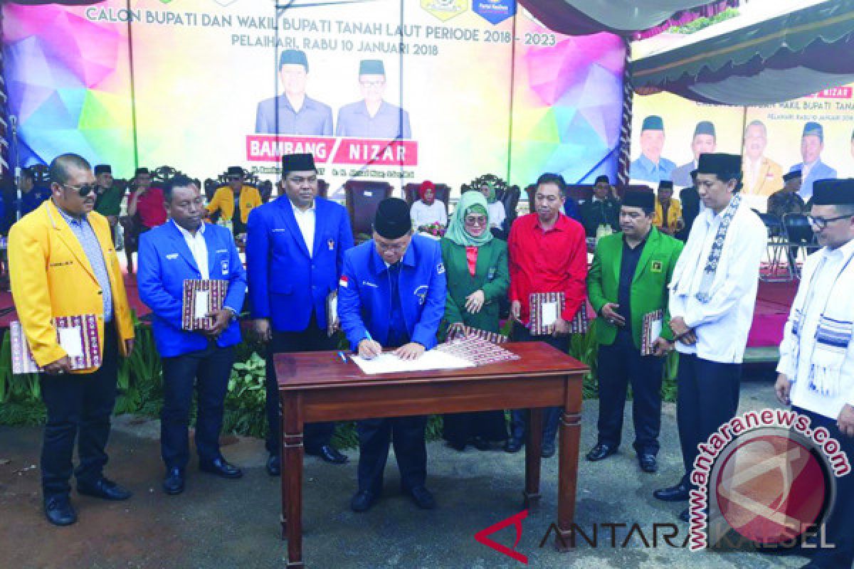 Ketua Partai Demokrat Kalsel Hadiri Deklarasi Bambang-Nizar