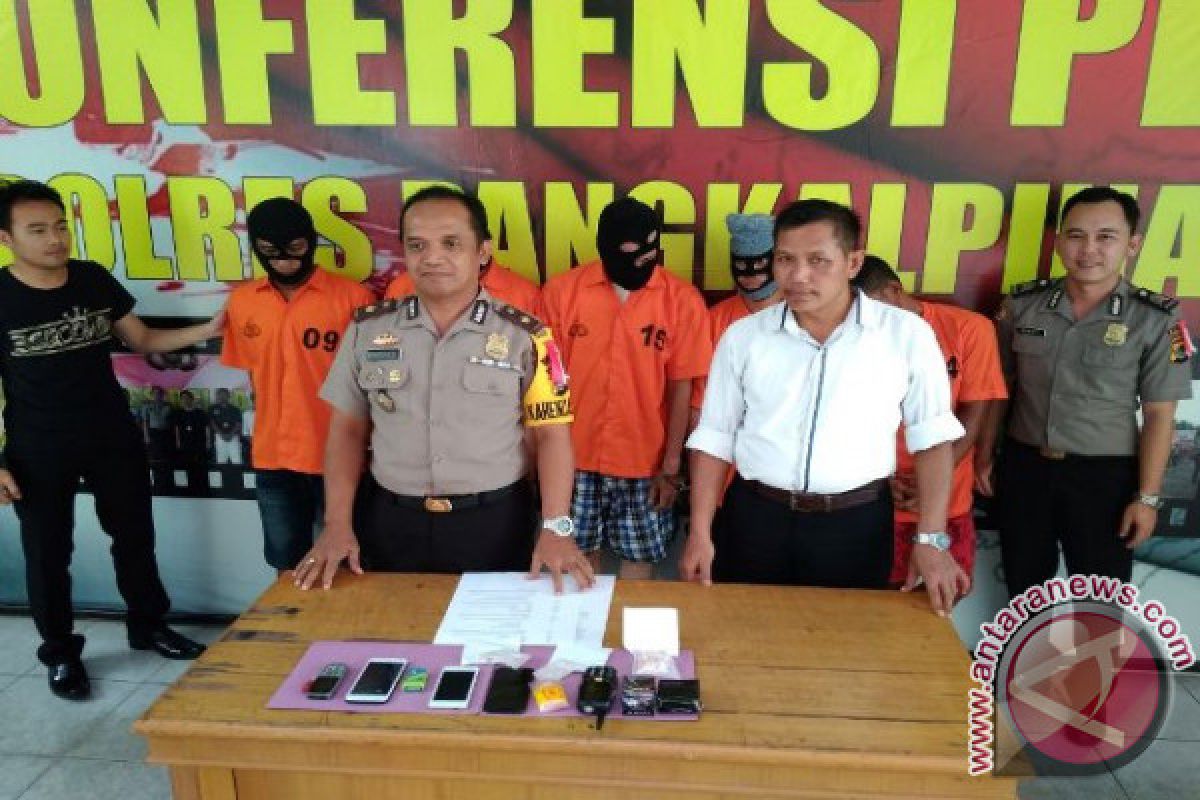 Polres Pangkalpinang ringkus lima pengedar narkoba