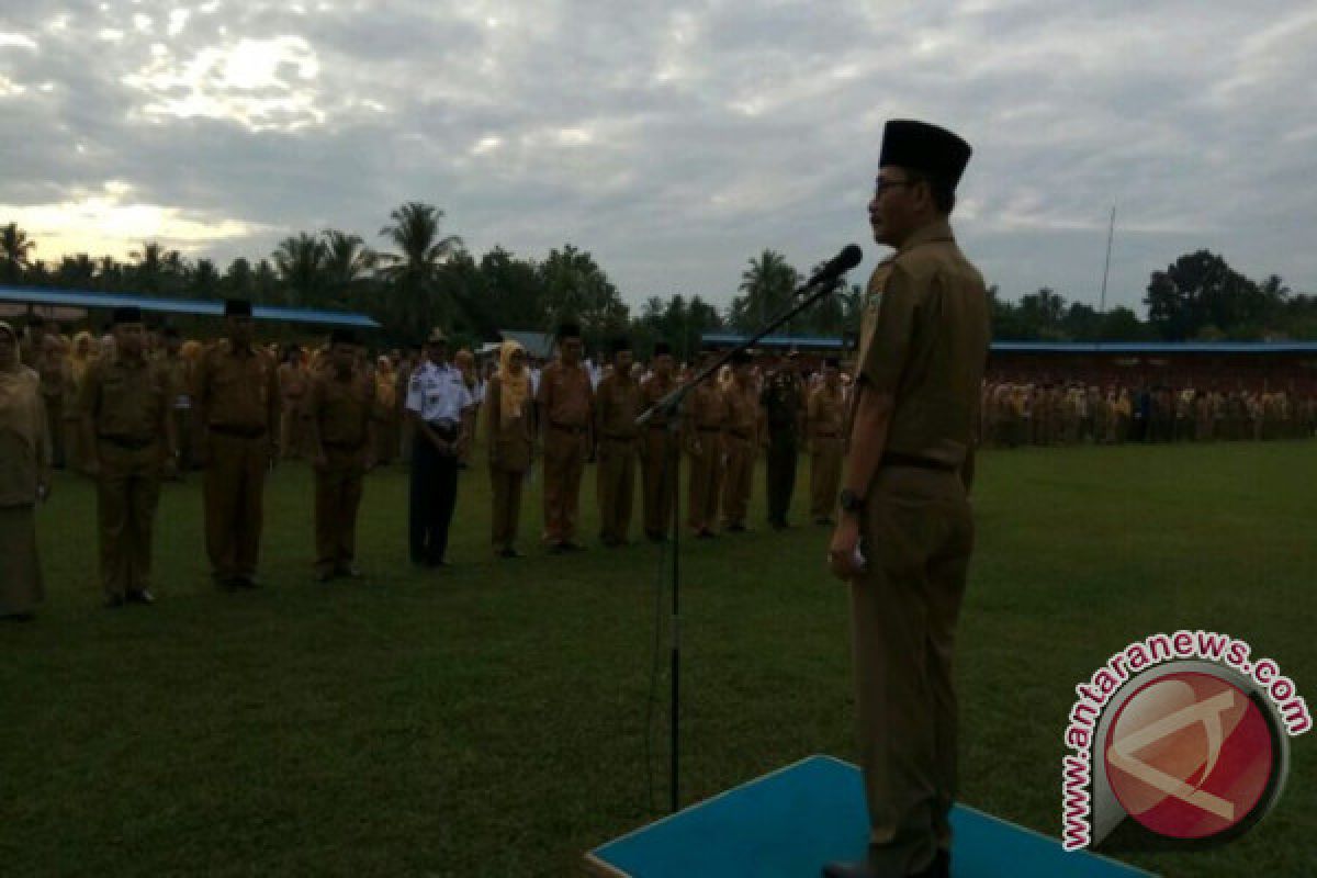 Kehadiran ASN apel pagi semakin baik, di Pemkab Sijunjung