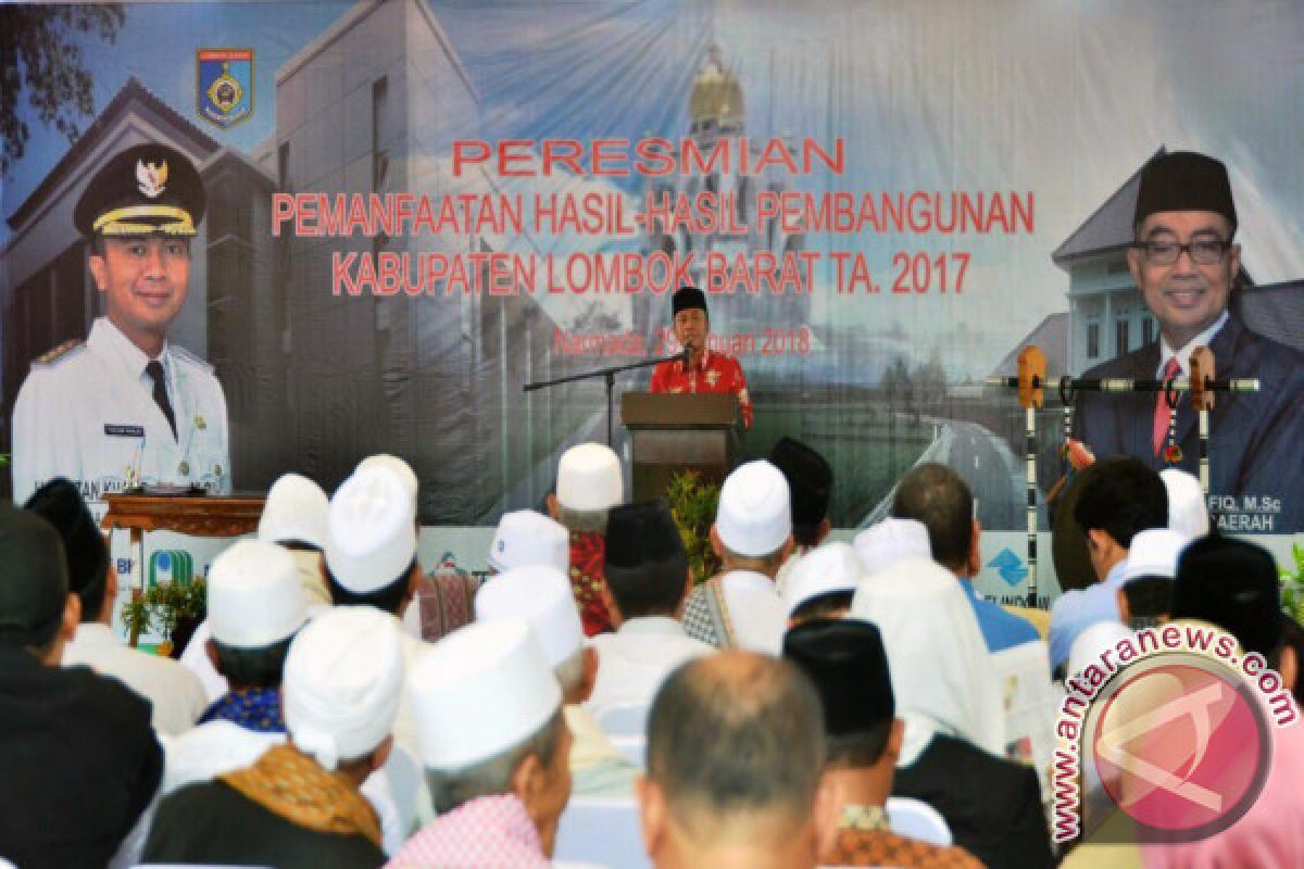 Bupati Lombok Barat Resmikan Pemanfaatan Ratusan Hasil Pembangunan 