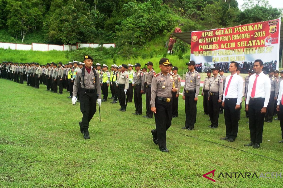 Polres Aceh Selatan Gelar Apel Pengamanan Pilkada