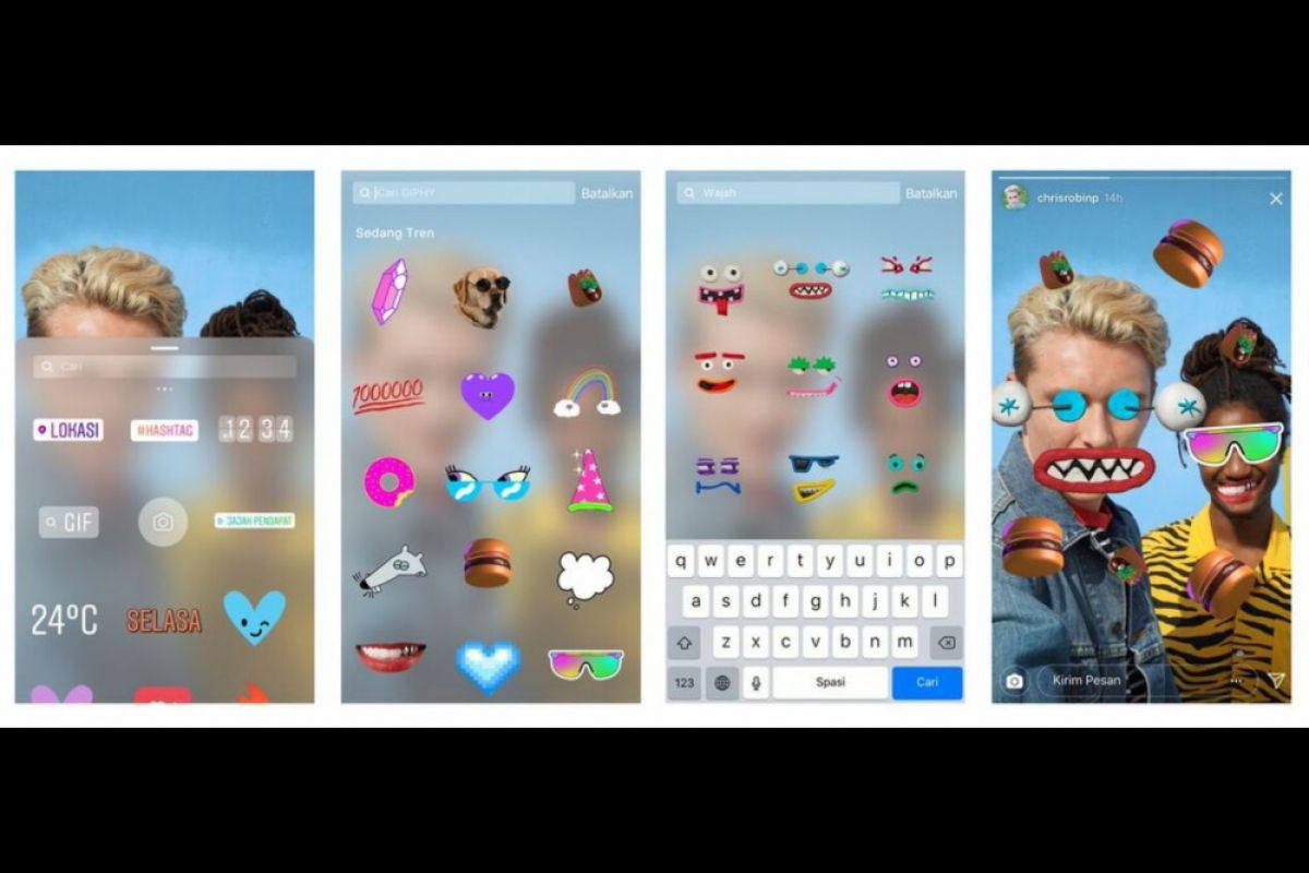 Cara menambah GIF ke Instagram Stories