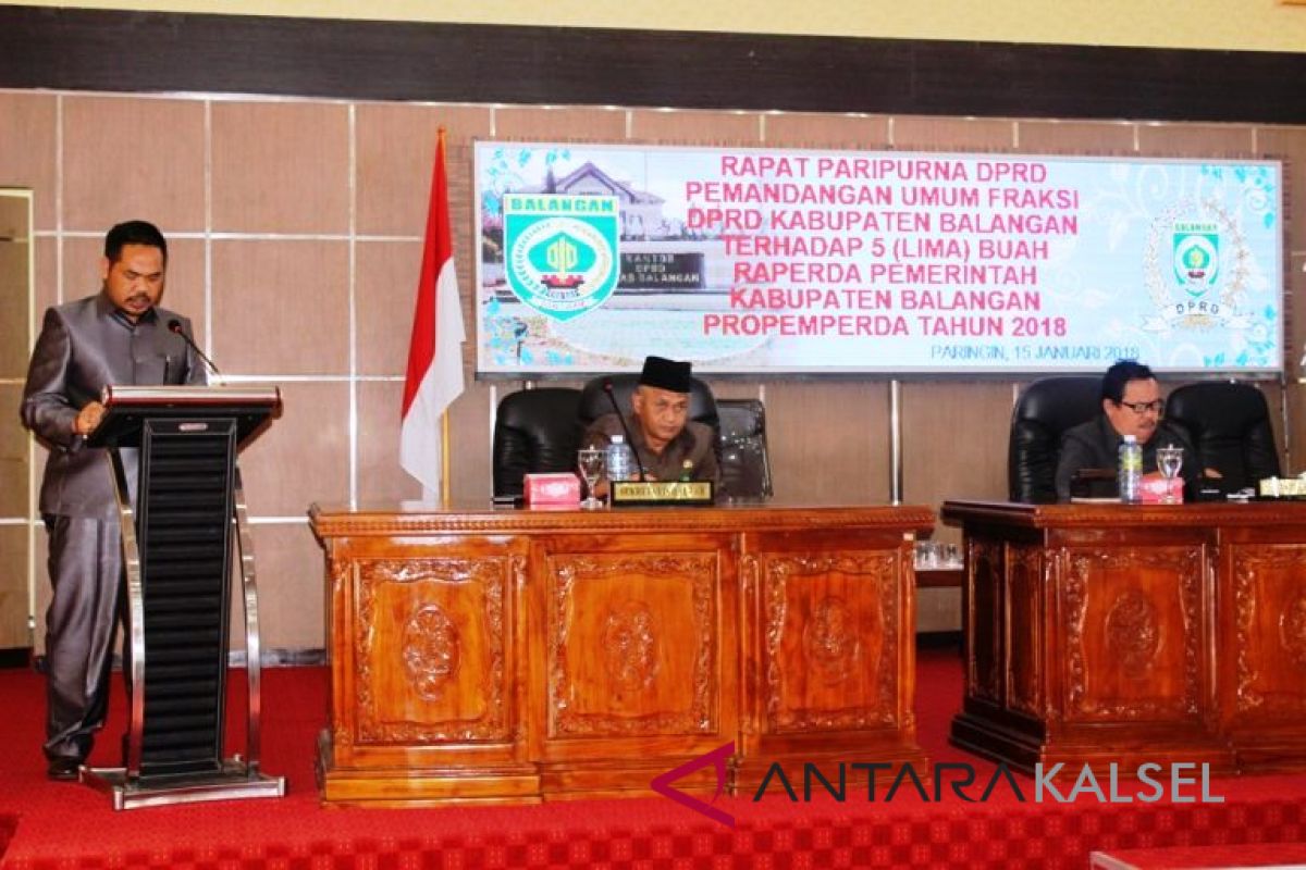 DPRD Balangan Bahas Lima Raperda