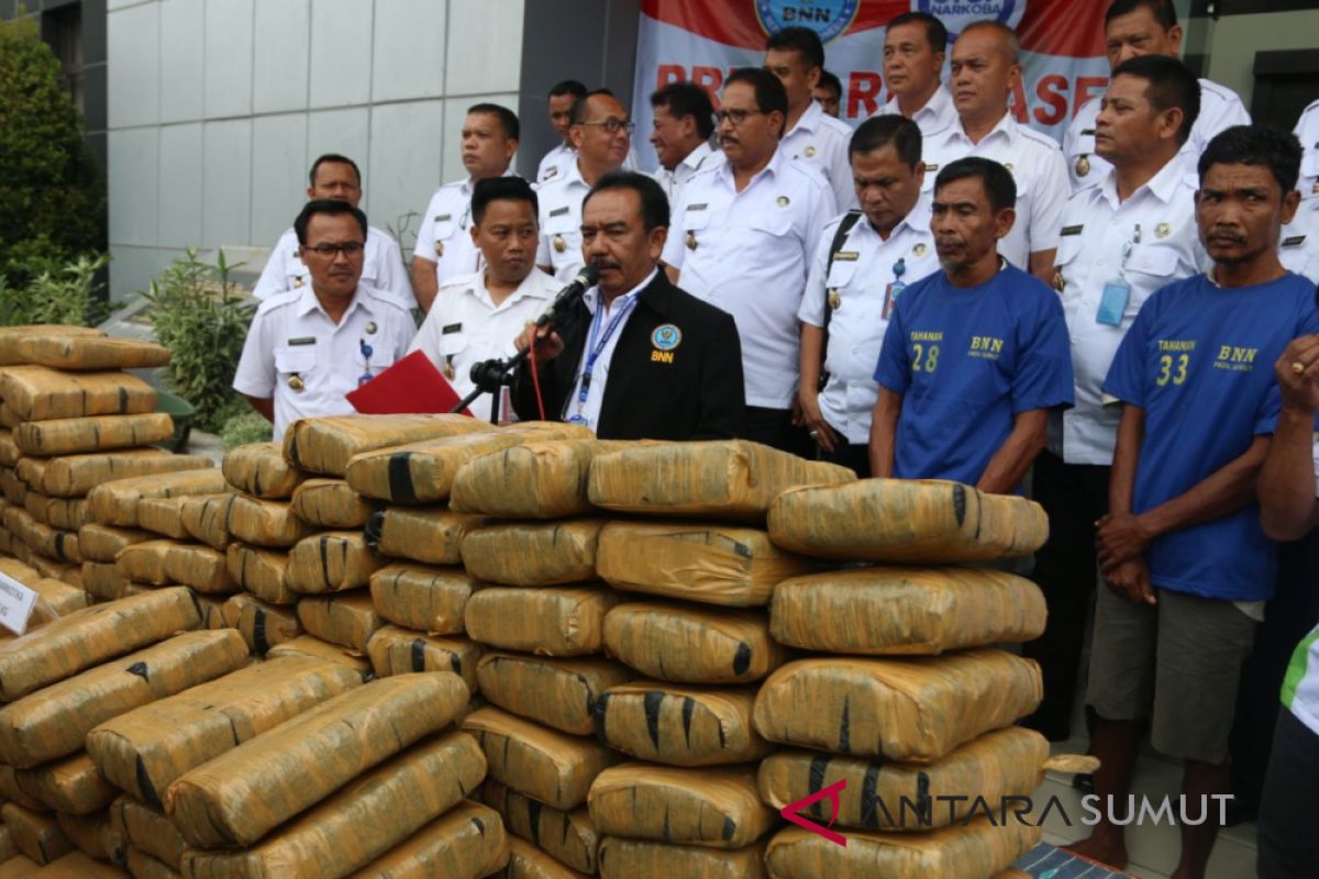 BNN amankan 222 ganja di Tebingtinggi