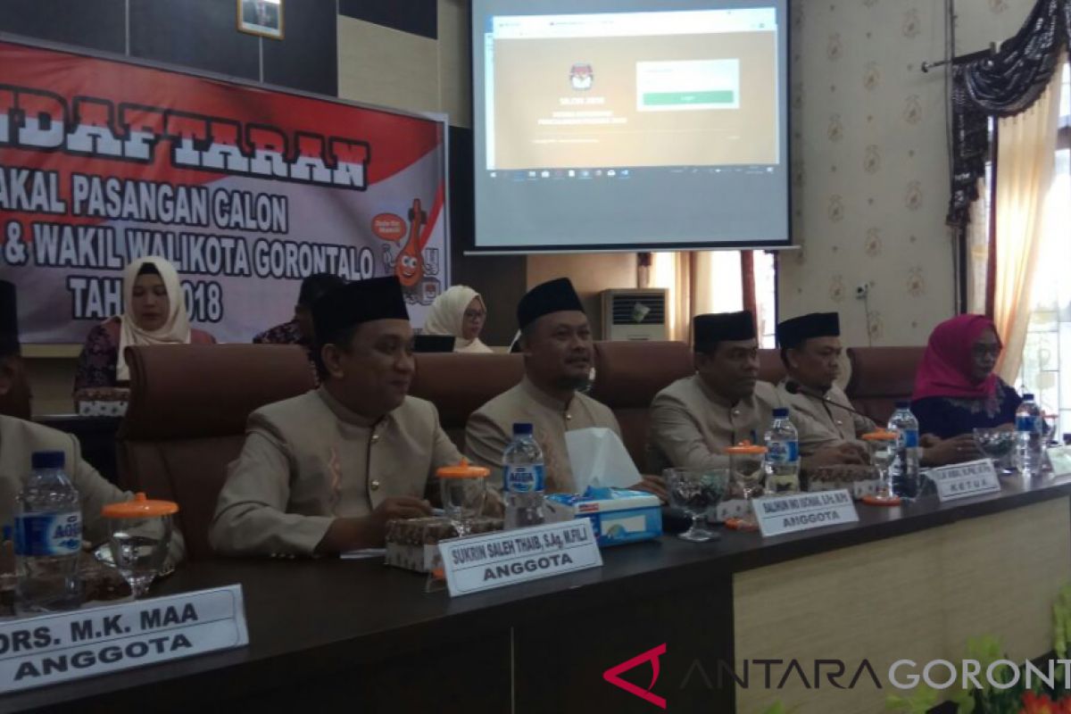 KPU Kota Gorontalo Terima Tiga Pasangan Calon