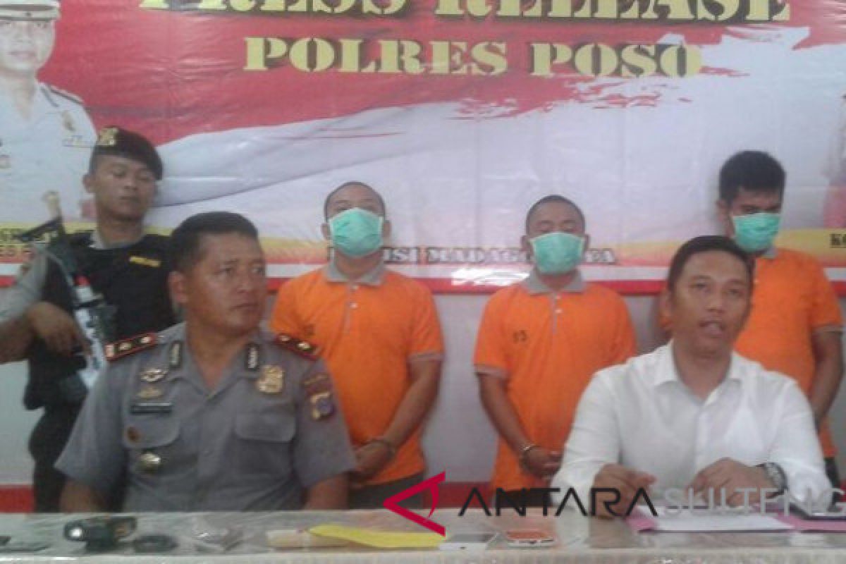 Polres Poso ringkus tiga pengedar narkoba