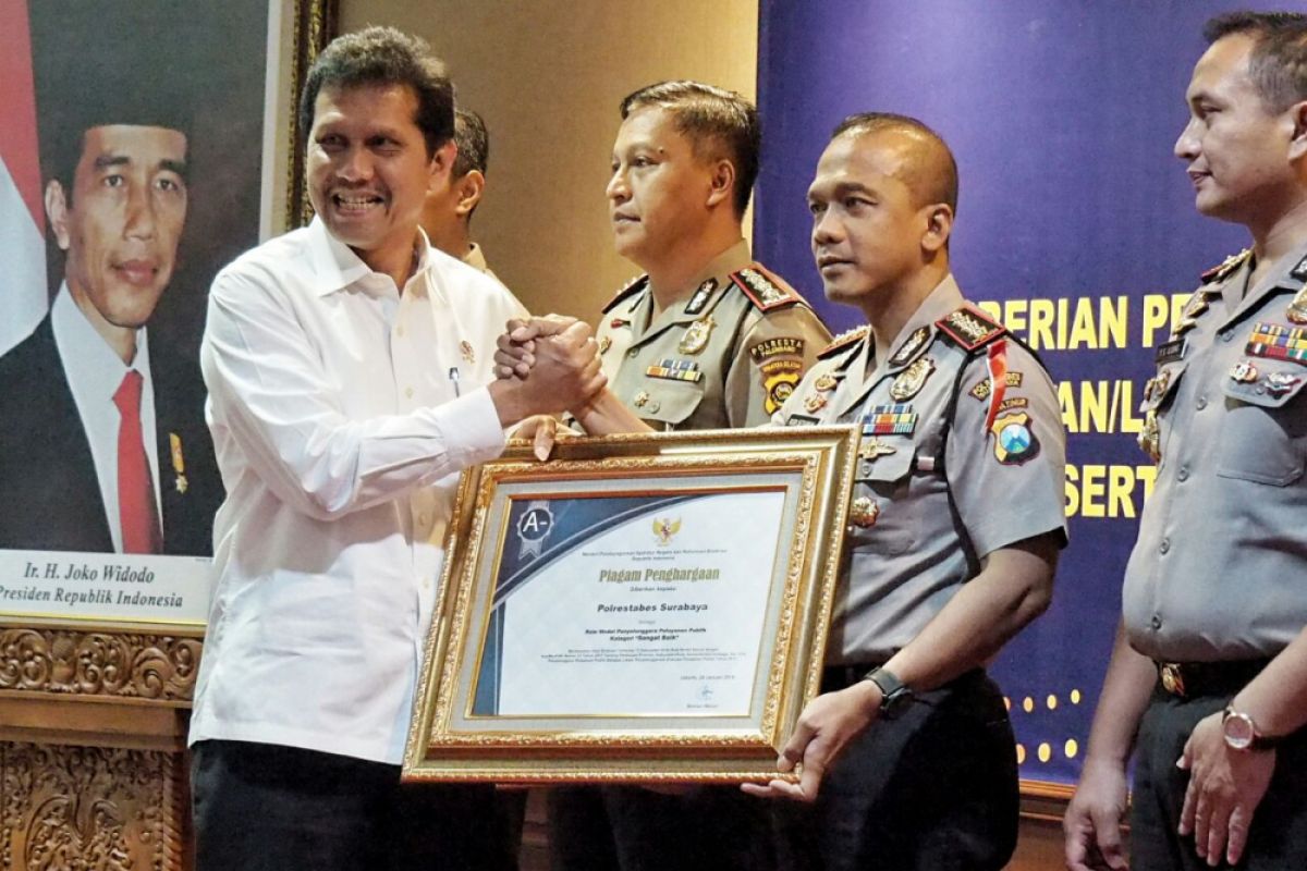 Polrestabes Surabaya Raih Predikat Pelayanan Publik Terbaik