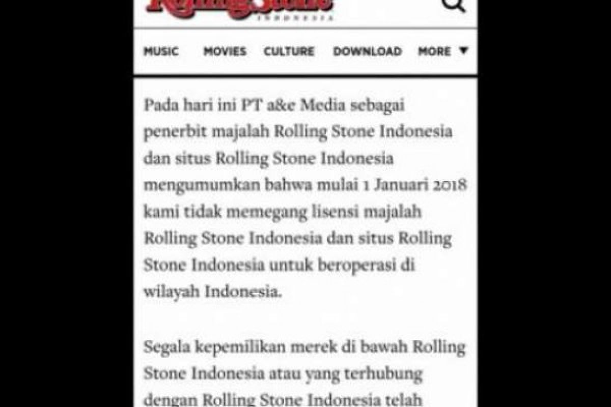 Akhir Cerita Rolling Stone Indonesia