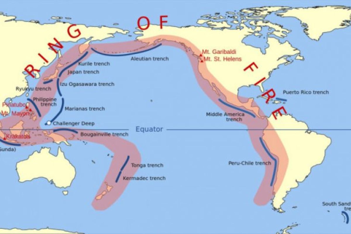 Pekan superaktif Cincin Api Pasifik, gunung meletus hingga gempa bumi
