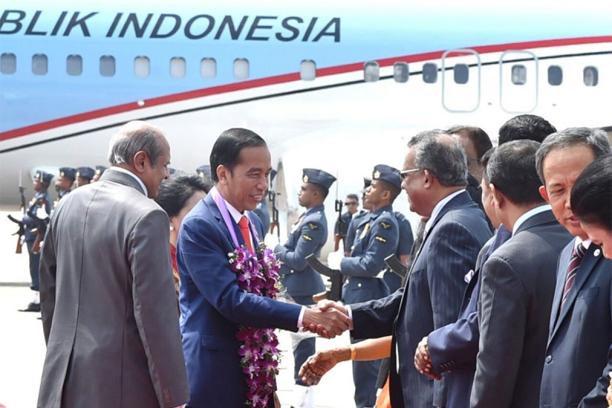 Presiden Jokowi tinggalkan Sri Lanka menuju India