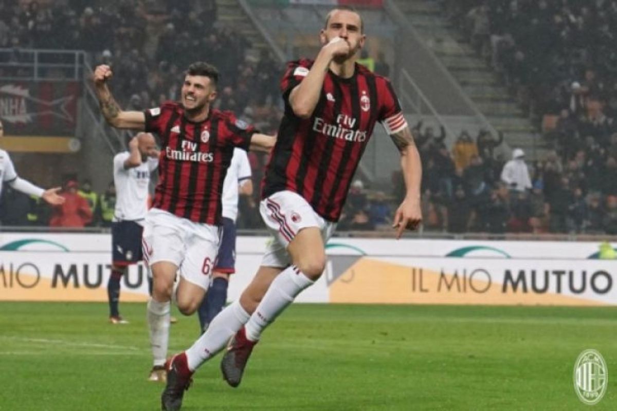 AC Milan kalahkan Crotone berkat gol Bonucci