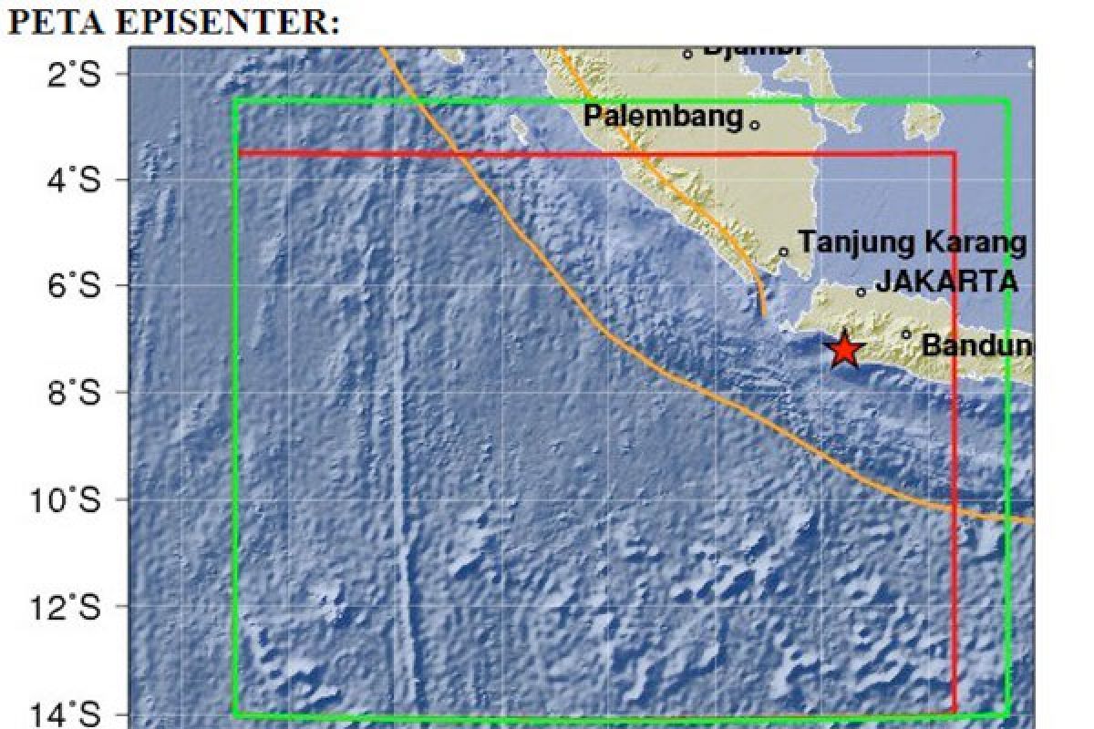 Gempa 5,2 pada skala Richter landa pesisir barat Lampung