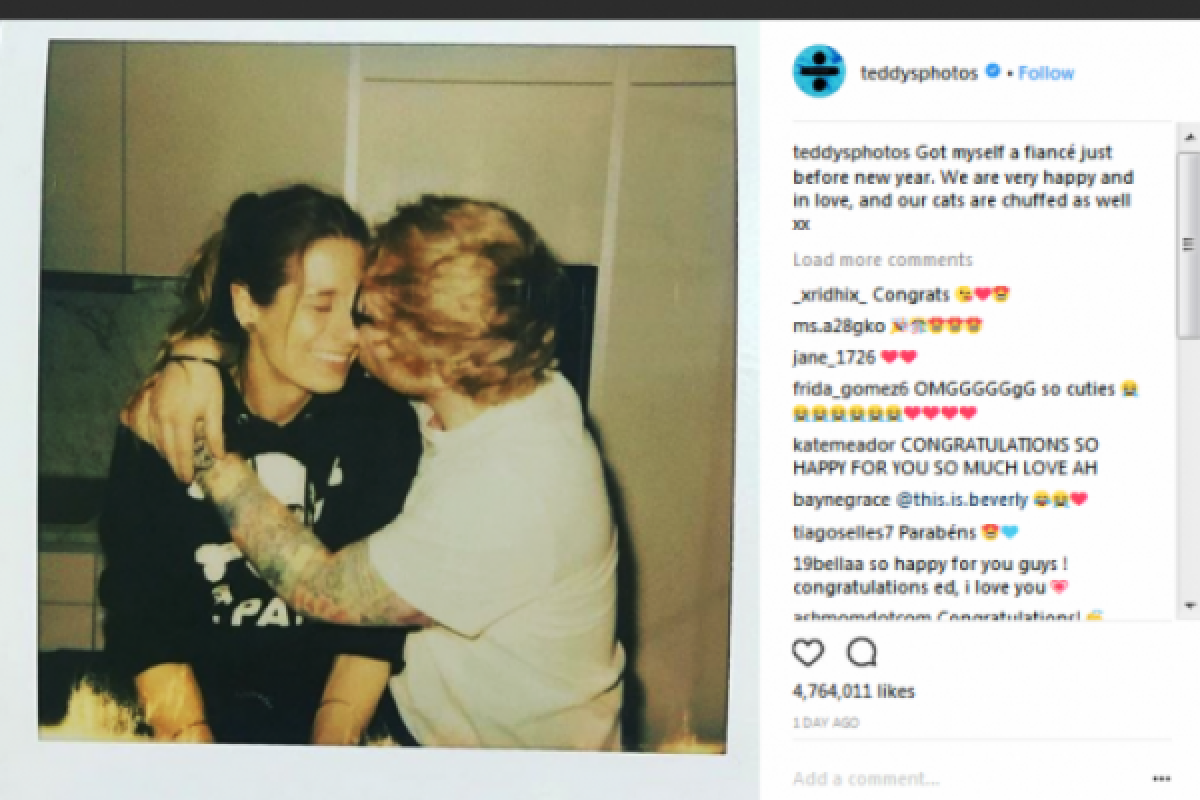 Ed Sheeran bertunangan dengan teman lamanya