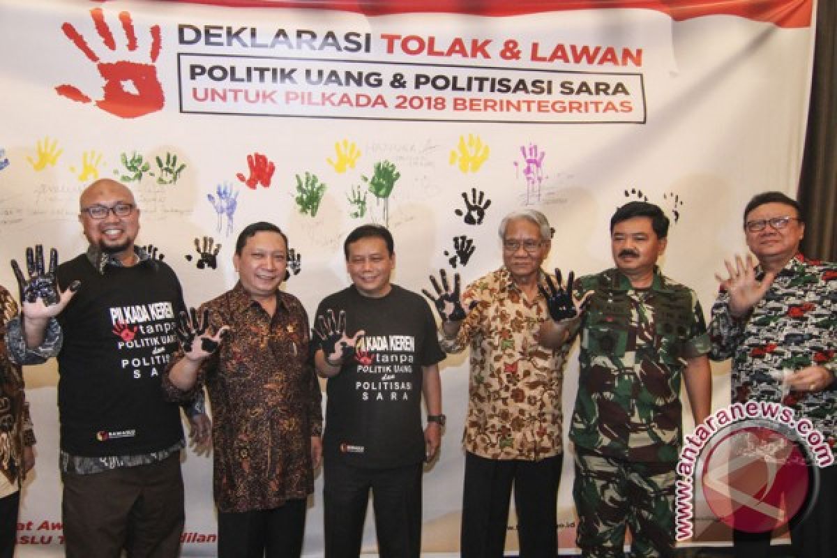 Tiga daerah deklarasi tolak politik uang