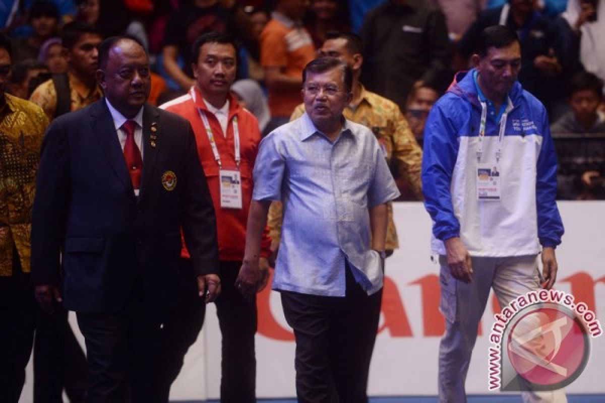 Wapres saksikan uji tanding taekwondo untuk Asian Games