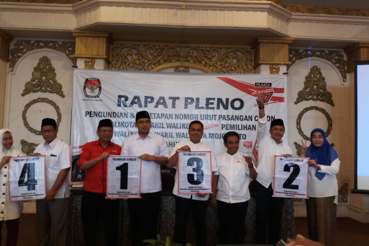 KPU Kota Mojokerto Tetapkan Nomor Urut Calon