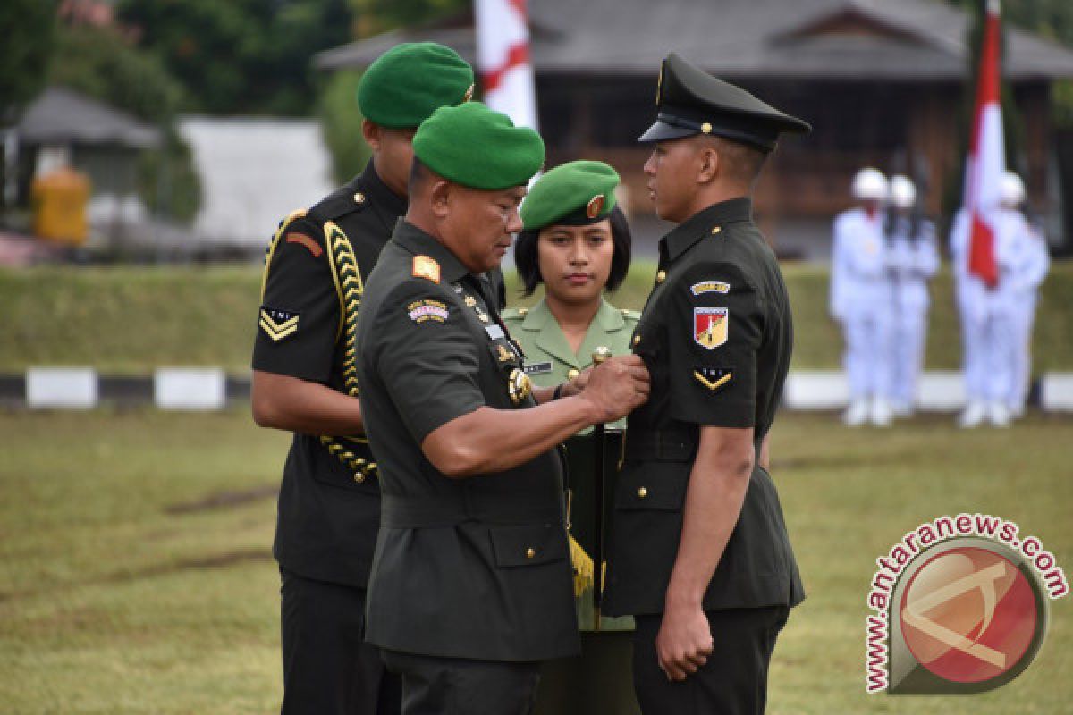 Pangdam lantik 123 Prajurit Bintara TNI AD
