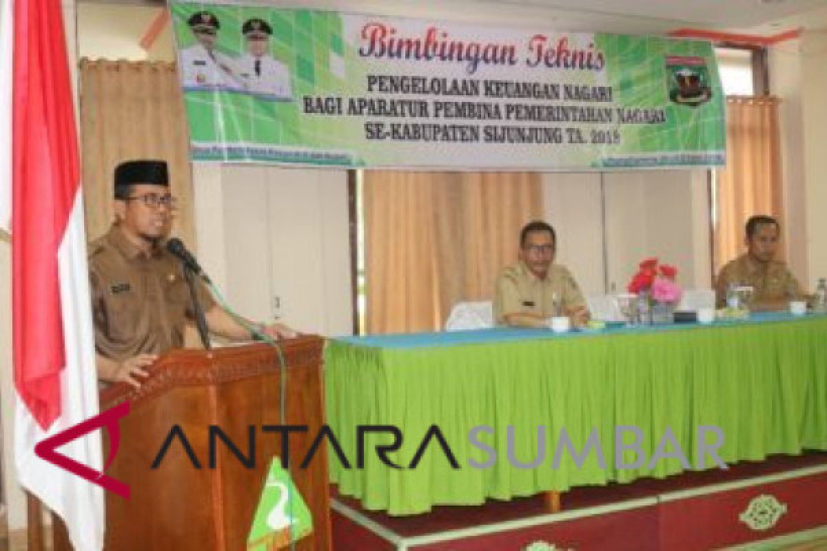 Pengelolaan dana desa harus tepat sasaran, Pemkab Sijunjung Berkali aparatur