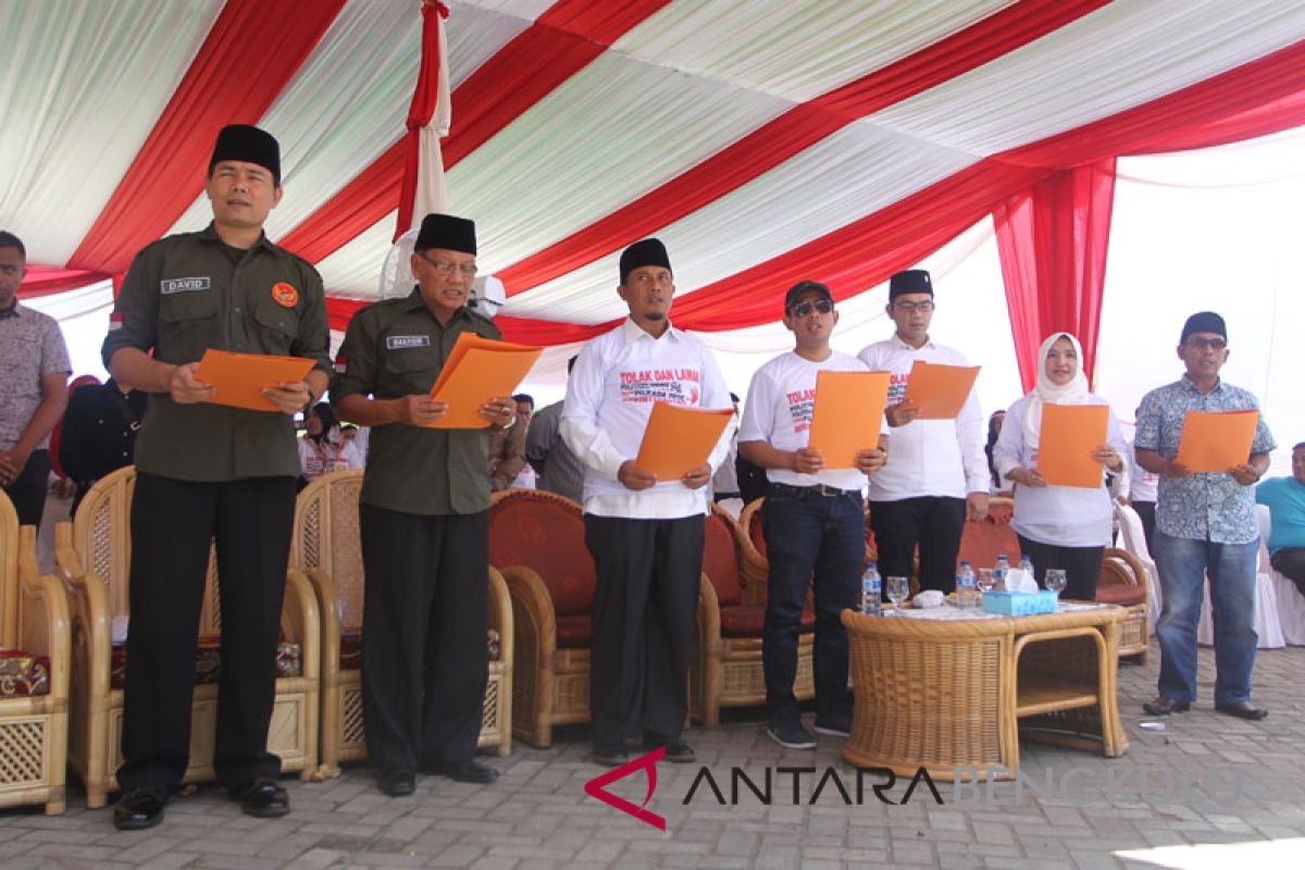 Kandidat sepakat tolak politik uang