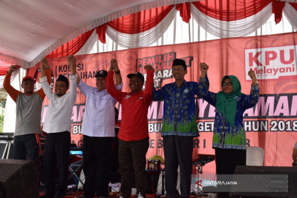 Pasangan Calon Bupati-Wabup Magetan Deklarasikan Kampanye Damai