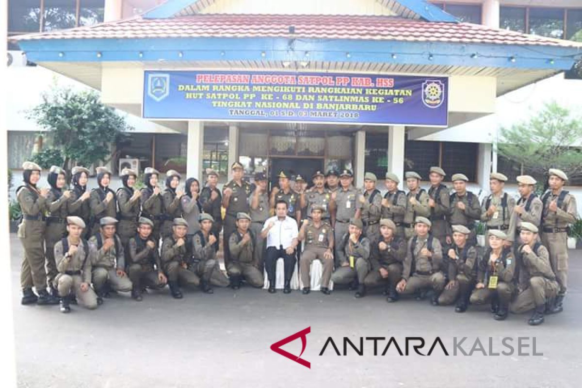 Plt Bupati HSS Lepas Rombongan Satpol PP