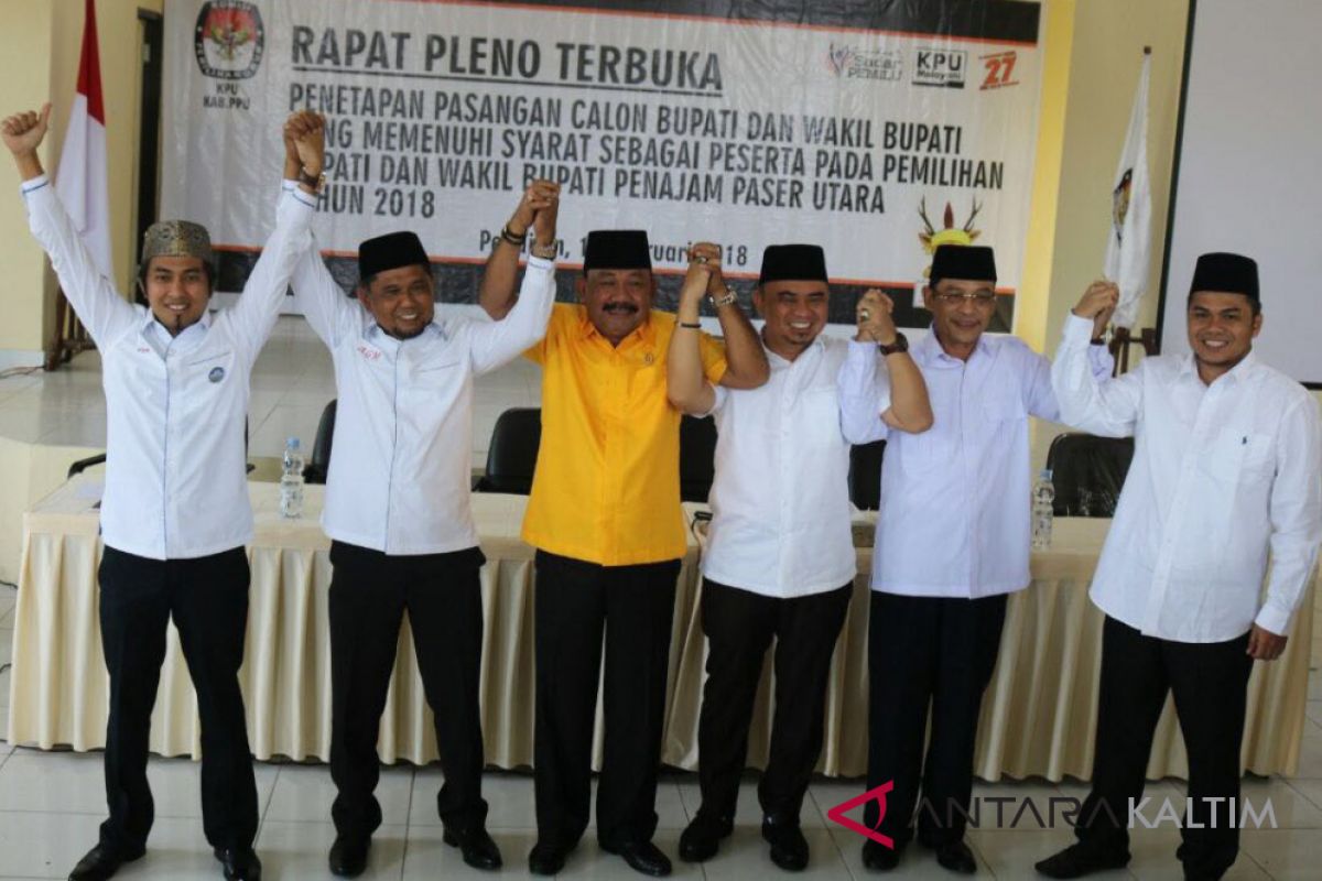 Tiga pasangan cabup-cawabup resmi menjadi peserta Pilkada Penajam