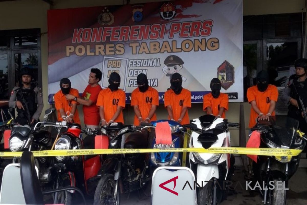 Polres Tabalong Tangkap Enam Pelaku Curanmor