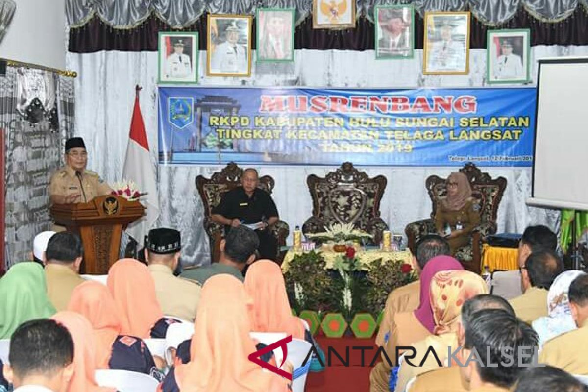 Bupati HSS Buka Musrenbang Kecamatan Telaga Langsat