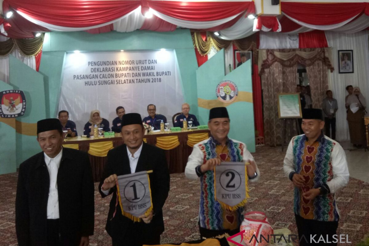 Nomor Urut Sesuai Harapan Dua Paslon HSS