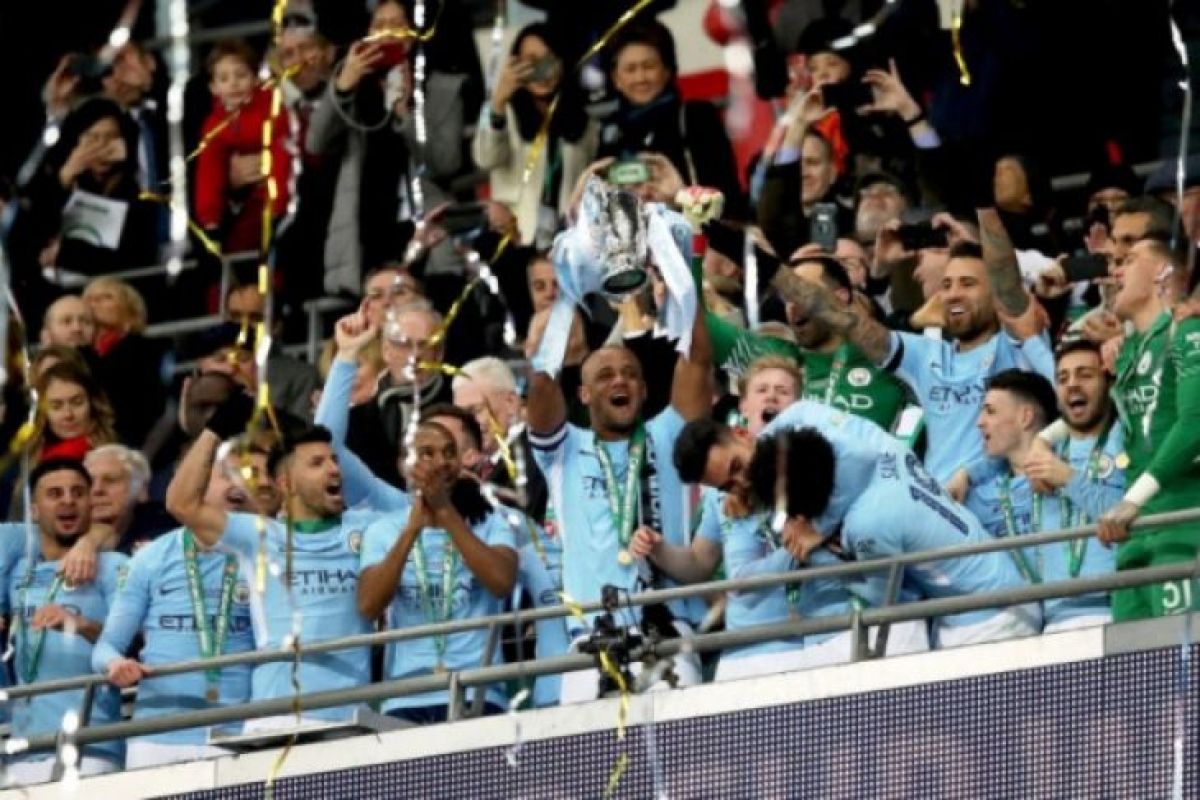 Kalahkan Arsenal, Manchester City Juara Piala Liga Inggris 2018