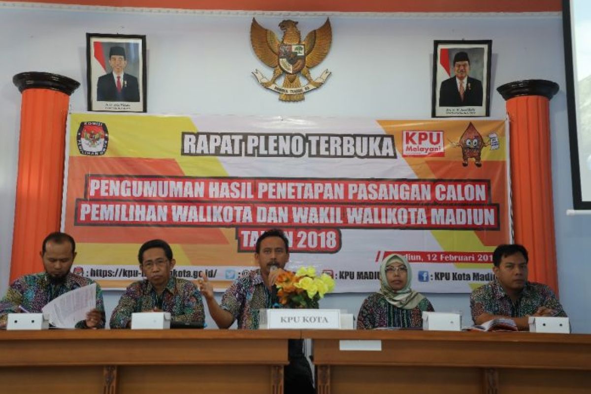 KPU Madiun Tetapkan Tiga Pasangan Peserta Pilkada