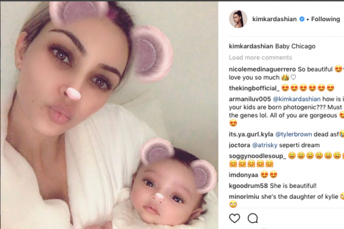 Kim Kardashian unggah foto perdana anak bungsunya