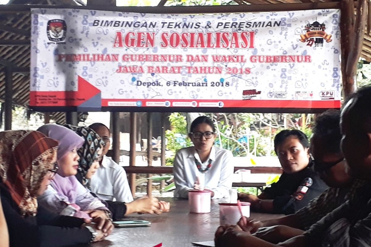 KPU Depok harapkan agen sosialisasi tingkatkan partisipasi pemilih (Video)