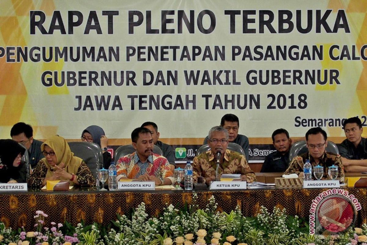 KPU Jateng mengundi nomor urut pasangan cagub