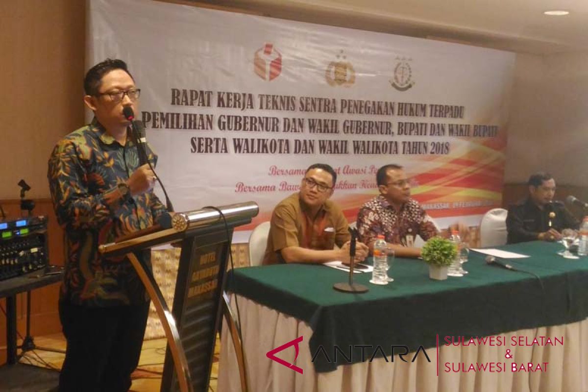 Bawaslu Sulsel gelar rakornis bahas penegakan hukum